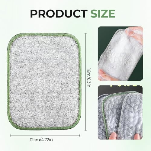 Multipurpose Wire Dishwashing Rags, 2025 New Wire Dishwashing Rags for Wet and Dry, Non Scratch Dishcloth Rag, Reusable Metal Scrubbing Pads Sponge Cloths for Kitchen Cleaning (20)