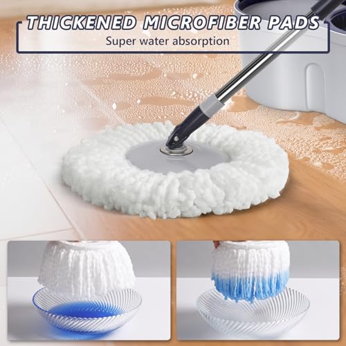 3 Pack Mop Head Replacement for Masthome Spin Mop,Microfiber Replacement Head for ASIN B0FM7K6K2C,B0FHVJ1GPR,B0F9KKLFN3,B0DQ8QMXR4