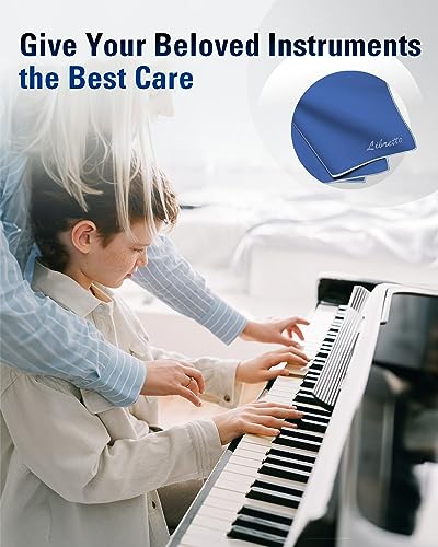 Libretto Microfiber Polish Cloth, 3 Useful Sizes in 1 Pack, Violin and Cello Cleaning & Polishing Products, Blue, Lint-Free, Super Soft, Gift, for Piano, Guitar, Ukulele, Trumpet, Saxophone, Laptop - color: blue