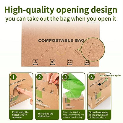 Compost Bags 13 Gallon, 50Liter Extra Thick 1.1 Mils Compostable Food scrap waste bags with US BPI ASTM D6400 and Europe OK Compost Home Certified - style: 13 Gallon