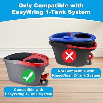 Mop Heads Replacements for Ocedar, Mop Replace Head for o Cedar Easywring 1 Tank, Spin Mop Replacement Head Mop Heads Include 6 Mop Refills Machine Washable, 1 Scrubber Mop Head and 1 Mop Base