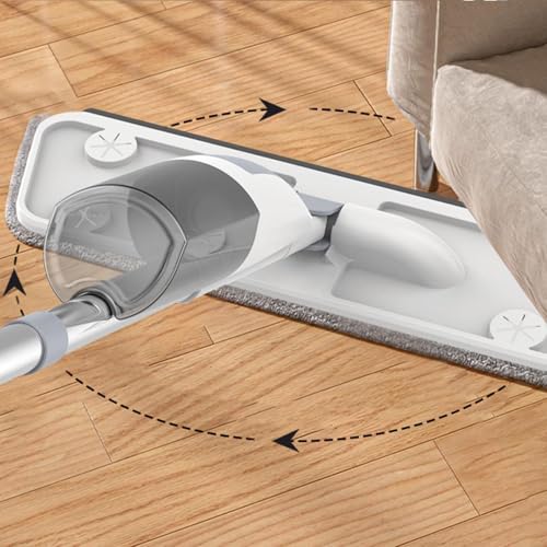 Spray Mop - Abs/pp/Stainless Steel Floor Mop | Time Saving Dust Mops, Comfortable Handle Fine Fiber Dry Wet Home Cleaning Tools with Washable Pad for Kitchen Home Tile Laminate Apartment Bathroom