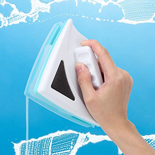 Magnetic Window Cleaner Brush Wiper Glass Wiper Cleaner Glass washing Tool Useful Glass outside Wiper Brus for High Rise and Car Glazed window Thickness , Double Side Magnetic Brush Cleaner , Dou