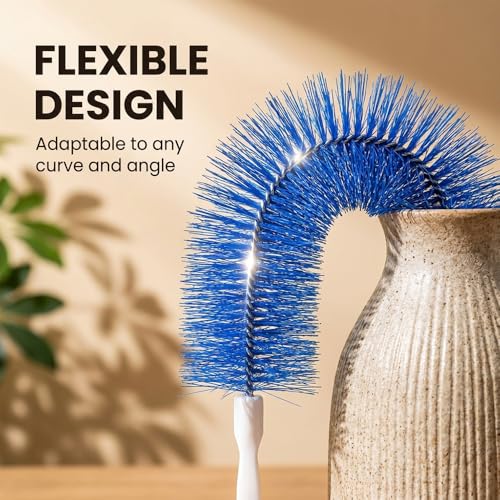 Fan Cleaner Brush, Bendable Microfiber Fan Duster, Reusable Fan Cleaning Brush for Ceiling Fans, Air Vents, Blinds, Curtains, Car Vents & Household Cleaning (3, Gray) - color: Gray
