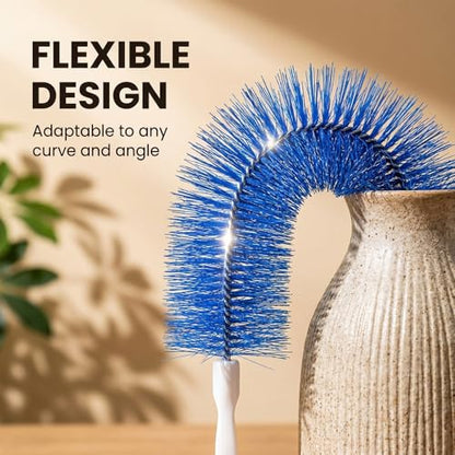 Fan Cleaner Brush, Bendable Microfiber Fan Duster, Reusable Fan Cleaning Brush for Ceiling Fans, Air Vents, Blinds, Curtains, Car Vents & Household Cleaning (3, Gray) - color: Gray