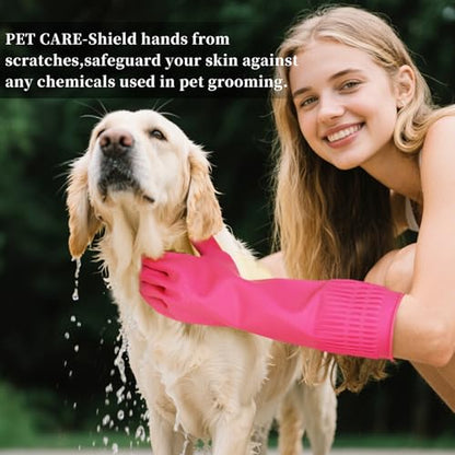 Rubber Gloves for Cleaning – 3 Pairs Reusable Gloves for Dishwashing, Kitchen and Household Tasks, 15-Inch Long (Regular Style, XL(Fits Large Hands)) - size: XL(Fits Large Hands), style: Regular Style