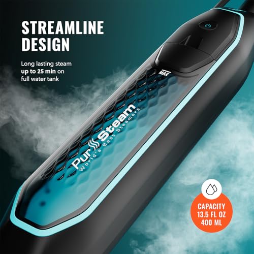 Pursteam ScrubMaster Steam Mop with Dual Scrubbing Head, LED Headlights, Adjustable Steam Control, Anti-Slip Swivel Head, Cable Holder & Upright Lock - size: Steam Mop - ScrubMaster