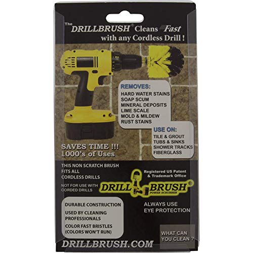 Drill Brush, Useful Products, Power Scrubber, Stiff, Red/Black