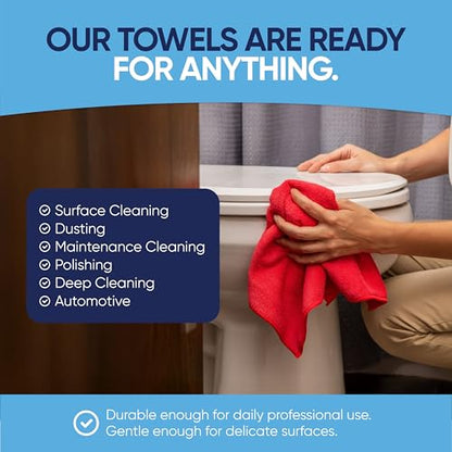 Microfiber Wholesale Bulk 12” X 12” All Purpose Towels Case Quantity (400 Count) | No Fraying | High Density Microfiber | Zero Chemical Cleaner | Long-Lasting (White) - color: White, size: 400 Count (Pack of 1)