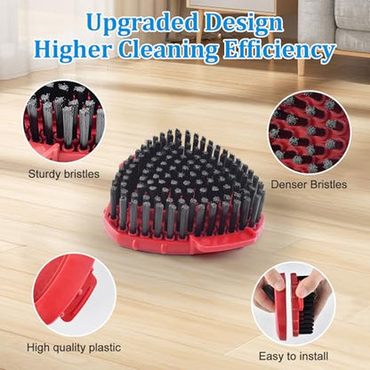 Mop Heads Replacements for O-Cedar RinseClean 2-Tank Spin Mop, Mop Replace Head for O Cedar, Spin Mop Heads for Ocedar Includes 3 Pack Mop Refills, 2 Upgrade Scrub Brush, 1 Mop Base for O-Cedar Mop - size: for ocedar rinseclean 2-tank