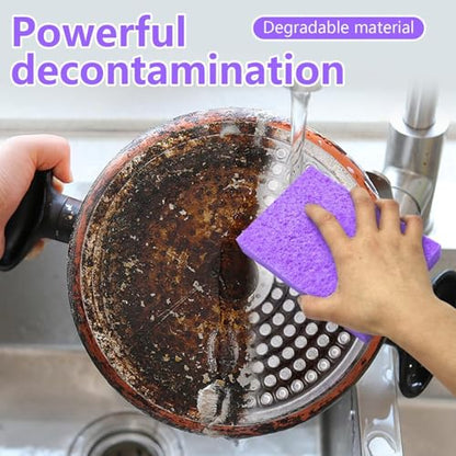 Cellulose Sponges, Large Size 4" x 6" x 1" - Heavy Duty Scrub Kitchen Sponge, Clean Tough Messes Without Scratching Kitchen Cleaning Pads, Pop Up Eco DIY (7 Pack), Mixed - color: Mixed