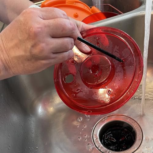 Songbird Essentials Hummingbird Feeder Port Cleaning Brush - 8.5-Inch Slim Crevice Cleaner with Blunt and Tapered Tips- Non-Scratch Nylon Bristles for Feeding Ports and Narrow Channels - size: 8.5-inch