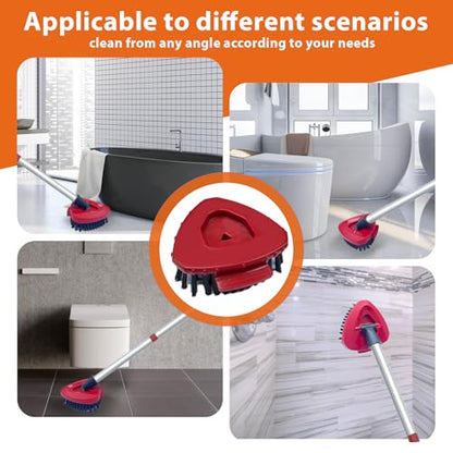 Fatmass Upgraded Spin Mop Replace Scrub Mop Brush Compatible with O Cedar 2 Tank RinseClean, Great for Kitchen, Deck, Bathroom and Shower Floor Scrubber (1 Pack) - size: Small (Red 1 Pack)