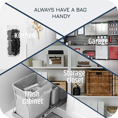 Manterio Wall Mount Plastic Bag Organizer | Durable Plastic Grocery Bag Saver | Smudge Proof, Fingerprint Resistant (Acrylic) - color: Acrylic