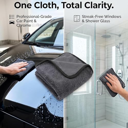 Cloth Cleaning Towels, Car & Bathroom Cleaning Cloth, 9X Ultra Absorbent, Nanofiber Microfiber Cloths, Streak-Free Shiny Wipes,3pcs - size: 3pcs