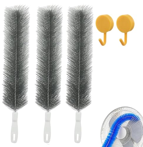 Fan Cleaning Brush, Multi Purpose Dust Removal Brush, Bendable Microfiber Head,Reusable Dust Remover, Washable,Ldeal for Ceiling Fan Blades,Air Vents,Cars Et Window Cleaning Gap Brush (3Pcs C) - color: 3pcs C