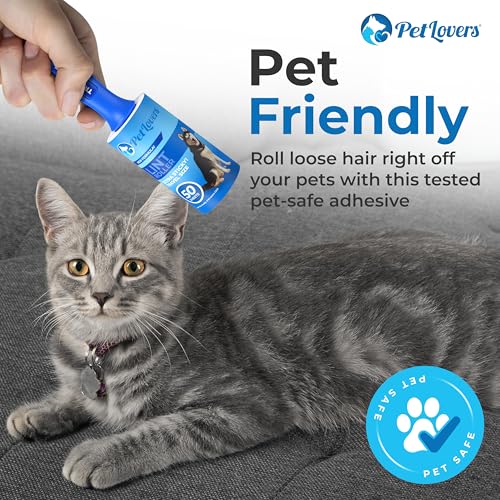 PetLovers Lint Rollers for Pet Hair Extra Sticky - Lint Remover for Clothes (2 Pack Travel Size) - size: 2 Pack Travel Size