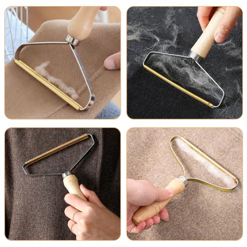 STOBAZA 2 Pcs Portable Pet Hair Remover for Carpet and Car Mats Large Hair Removal Area Stainless Steel Scraper for Dog at Home and Car