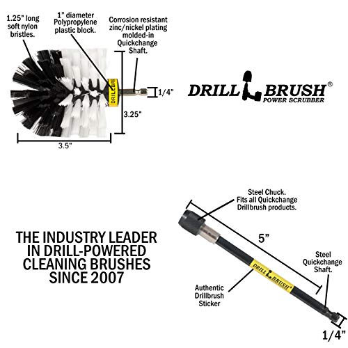 Cleaning Supples - Car Accessories - Drill Brush - Wheel Scrubbing - Cars, Trucks, Motorcycles - Rims - Wheels - Car Wash - Interior - Carpet Cleaner - Leather - Bucket Seats - Upholstery Cleaner - color: White