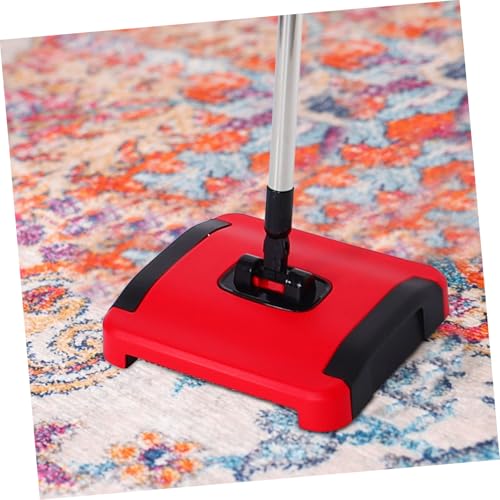 Manual Carpet Floor Sweeper with Height Pet Hair and Debris Removal Tool Non-Electric Push Design for Effortless Home and Office Cleaning