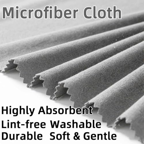 6/12 Pack Microfiber Gun Cleaning Cloth, 12"x12" Lint Free Gun Cleaning Rags - color: Gray, style: 6 Pack