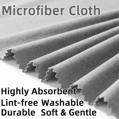 6/12 Pack Microfiber Gun Cleaning Cloth, 12"x12" Lint Free Gun Cleaning Rags - color: Gray, style: 12 Pack