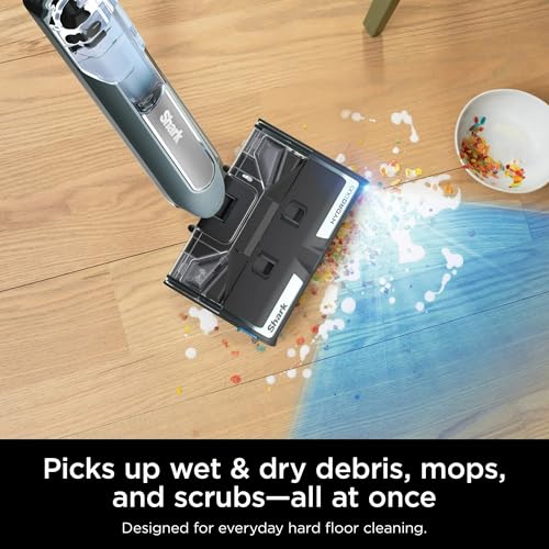 Shark HydroDuo with Dirt-Reveal Technology, Cordless, Everyday Hard Floor Cleaning System, Wet & Dry Debris Pickup, Mops & Scrubs All at Once, Hardwood, Tile, Laminate & Stone, WW200 (Renewed)