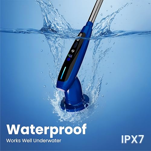 2026 Upgraded Electric Spin Scrubber: 120 Min Runtime, IPX7 Waterproof Cordless Power Scrubber, Adjustable Extension Handle, 8 Heads, 2 Speeds for Shower, Tub, Tile & Floor