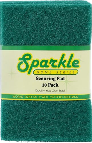 Superio Heavy Duty scouring Pads Non-Scratching Scrubber, Non-Scratch Cleaning Scrub Pads, Eco-Friendly Reusable Kitchen Scrubbing Pad, Great for Non-Stick Cookware