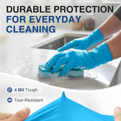 Schneider Medical Nitrile Exam Gloves, 4 mil, Powder-Free, Latex-Free, Disposable Gloves for Cleaning and Food Prep - size: Medium