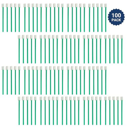 Evaclean Swilly Original Disposable Crevice Brushes - 100 Pack - Versatile Cleaning Tool for Tight Spaces, Window Tracks, Keyboards, Car Vents, and Household Use (Green) - color: Green