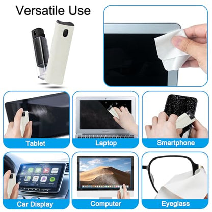 walrfid 2Pcs Laptop Cleaner, Computer Screen Cleaner Spray and Wipe, Electronics Laptop Cleaning Kit for iPad, iPhone, Cellphone, Monitor, MacBook Pro, Car Display, Tablet, TV, Kindle, Black Cream - color: Black, Cream