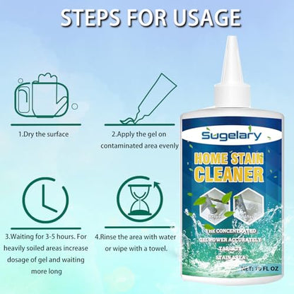 Sugelary Mold Stain Cleaner Gel, 10 fl oz Multi Home Stain Cleaning Gel for Washing Machine Seals, Fridge Gaskets, Tile Grout, Sink and Bathroom Use - size: 10 Fl Oz (Pack of 1)