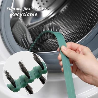 3 Pack Washing Machine Cleaning Brush, Crevice Brush of Drum Washing Machine, Home Essentials Cleaning Brush, Long Coil Brush Washing Machine Brush Stiff Bristle Cleaning Tool (3Pcs White) - color: 3pcs White