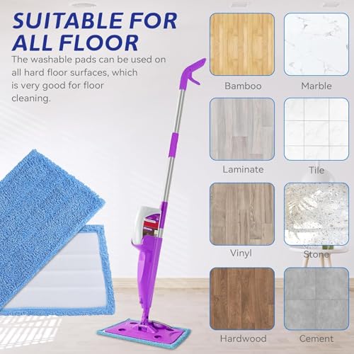 Mop Pads Replacement for Rejuvenate Microfiber Mops, Compatible with Rejuvenate Click N Clean Multi-Surface Spray Mop, Resuable Microfiber Refill Head, Easy to Replace, Machine Washable（3 Pack） - color: 3 Pack