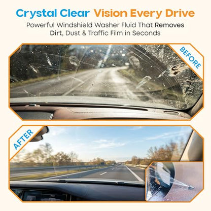 ZeroR® Windshield Washer Fluid, Ready to Use, +32°F Formula for Streak-Free Automotive Glass, Bug Splatter & Road Grime | Made in USA | 128 fl oz (1 Gallon) - size: 128 Fl Oz (Pack of 1)