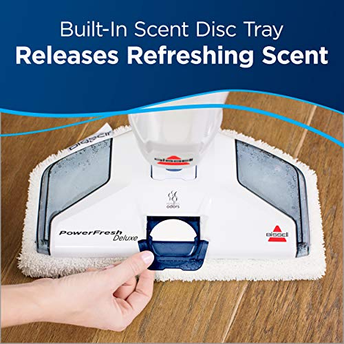 Bissell PowerFresh Deluxe 1806 Steam Mop for Tile, Hardwood & Sealed Floors w/Built‑in SpotBoost Brush, Fast 30‑Second Warm‑Up, Variable Steam Levels, Fresh Scent Discs Compatible - style: PowerFresh Deluxe