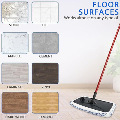 10 Pack Microfiber Mop Pads Covers Replacement Compatible with Oceda,Terry Cloth Mop Refills 15x8 Inch Pads for Wet Dry Hardwood Floor Cleaning, Washable & Reusable Mopping Pads - size: 10 Pack