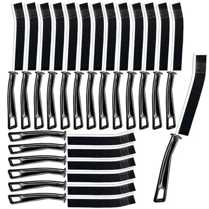 AcceLeah 20Pcs Crevice Cleaning Brushes, Hard Bristle for Dead Corners | Hard bristle crevice brushes with alloy handle, great for cleaning stubborn dead corners in bathrooms and kitchens.