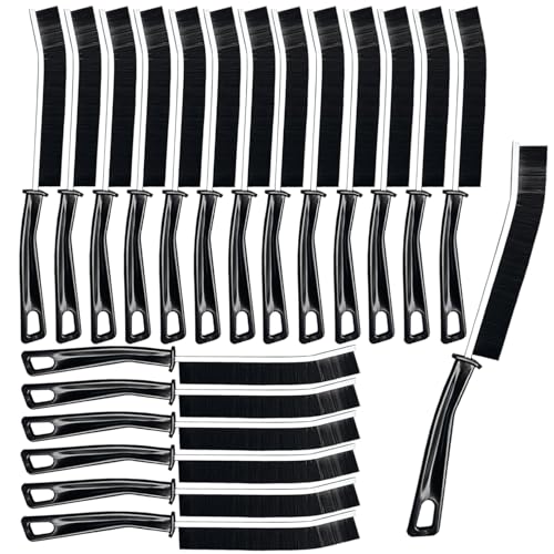 AcceLeah 20Pcs Crevice Cleaning Brushes, Hard Bristle for Dead Corners | Hard bristle crevice brushes with alloy handle, great for cleaning stubborn dead corners in bathrooms and kitchens.