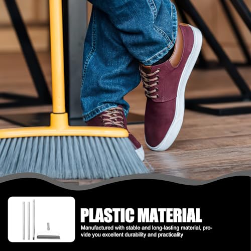 Long Handle Floor Scrub Brush with Hard Bristles for Crevice and Tile Cleaning, 126cm Extension Handle Bathroom and Kitchen Floor Scrubber for Deep Cleaning in Home and Outdoor Use