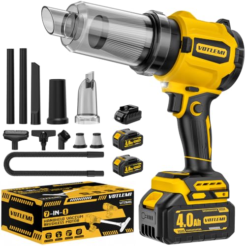 7-in-1 Cordless Vacuum Cleaner, 21V 8000MAH Battery Powered Handheld Car Vacuum with 700W Brushless Motor, 50KPA High Power Suction & Blower for Home, Car, Pet Hair, Keyboard