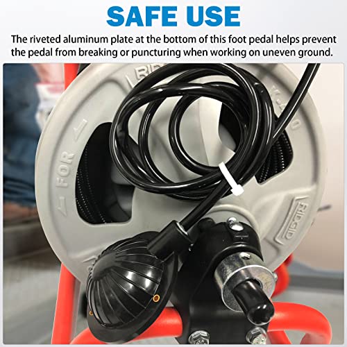 FEITON Air Foot Pedal + Cutter Head Set, Pedal Switch with 8' Hose, 16mm Steel Spring Automatic Locking Cutter Head, for Drain Cleaning Machines Replace Ridgid K-400, K-380, K-3800, K-7500, Spartan - color: Air Foot Pedal + Cutter Head