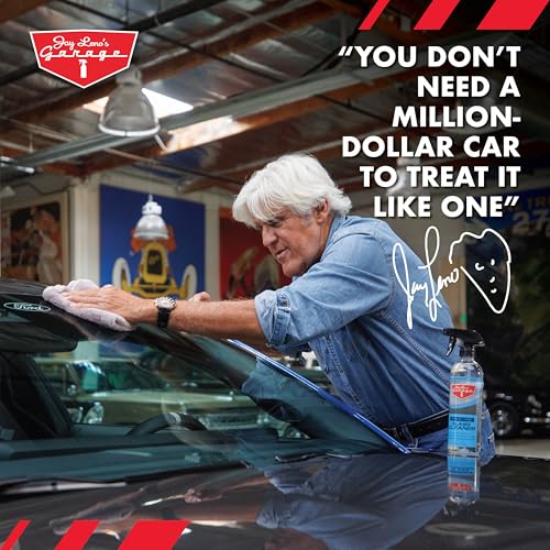 Jay Leno's Garage Glass Cleaner Spray – Streak-Free Auto Glass Cleaner for Cars, Automotive Window Cleaner for Car Windows, Windshields & Mirrors, Tint-Friendly Interior & Exterior Glass – 16 oz - size: 8 Fl Oz (Pack of 2)