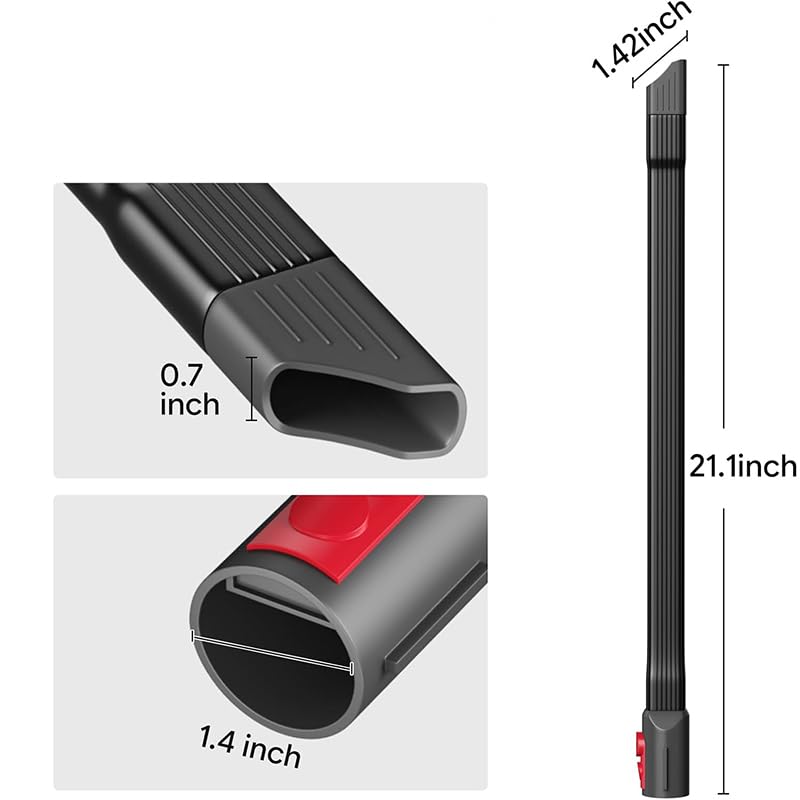 Rubber Material, Ergonomic Design, Crevice Tool, 57.91 CM, Vacuum Attachment
