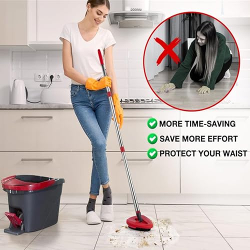 Scrub Brush, 2 Pcs Spin Mop Scrub Brush Head Compatible for O Cedar EasyWring 1-Tank System, Hard Bristle Cleaning Brush for Bathroom, Kitchen, Tub and Tile (2pack Brush) - size: 2pack brush