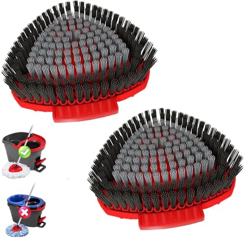 Spin Mop Replacement Head - EasyWring Mop Refills Compatible with Triangle Spin Mop, Great Cleaning Power, Microfiber, Helper for Housework, Machine Washable (new Brush) - size: new brush