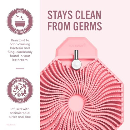 Sud Scrub® Antimicrobial Shower Hook, Self Adhesive Hooks for Shower Wall, Heavy Duty Removable Wall Hooks, Stick On Hooks for Hanging, Bathroom Towel Hook (Pink) - color: Pink