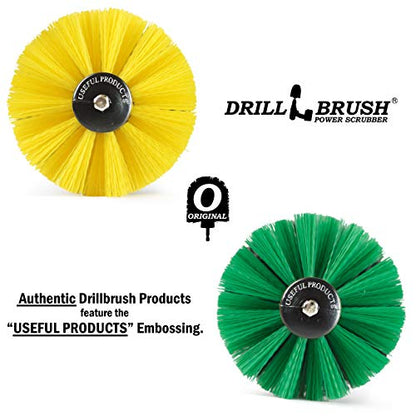 Kitchen Accessories - Pots and Pans Set - Spin Brush Kit - Grout Cleaner - Cleaning Supplies - Bathroom Accessories - Soap Scum, Hard Water Stains, Mineral Deposits, Calcium Build-up, Rust Stains - color: Green / Yellow