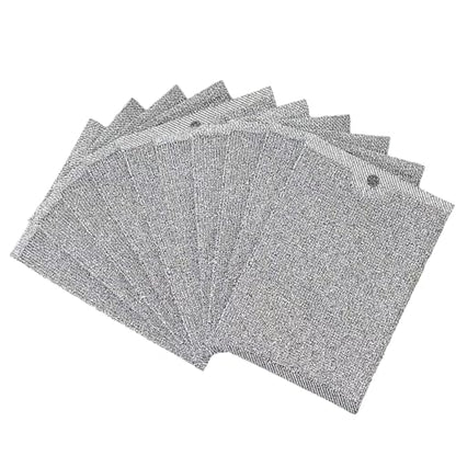 Multipurpose Wire Dishwashing Rag, Non-Scratch Wire Dishcloth for Wet & Dry Use - Reusable Metal Scrubbing Pad for Dishes & Sinks, All-Purpose Kitchen Sponge Cloth (2025 New) (10)